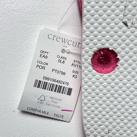 Crewcuts Girl's Multi-color Flip Flops Sz K5 - Picture 4 of 10